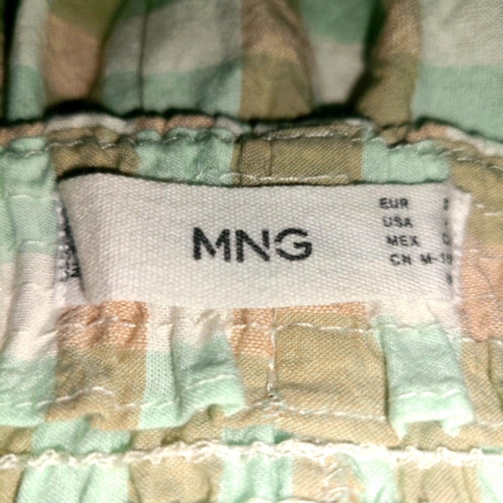 MNG Green and Cream Sleeveless Sundress - Picture 8 of 8